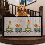 DogBedHouse Adjustable Breathable Mesh Safety Gate (No-Drill Installation)