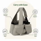 DogBedHouse Adjustable Crossbody & Hard-Bottom Pet Carrier