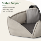 DogBedHouse Adjustable Crossbody & Hard-Bottom Pet Carrier