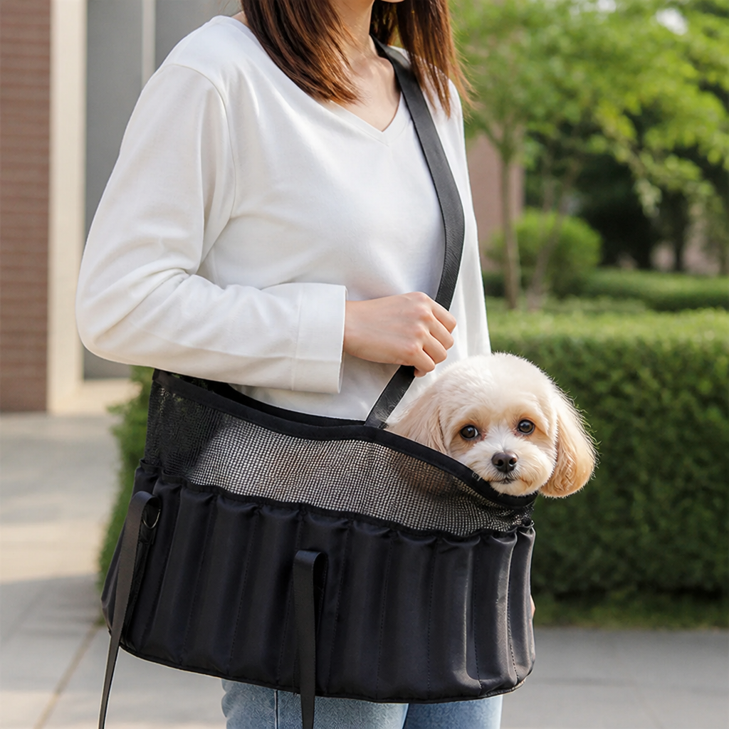 DogBedHouse Adjustable Crossbody & Safety-Belt Travel Carrier