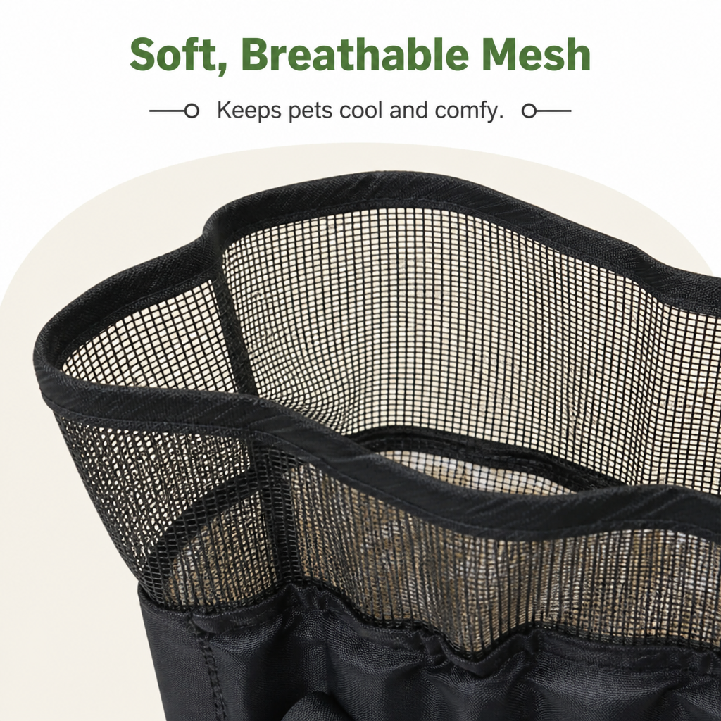 DogBedHouse Adjustable Crossbody & Safety-Belt Travel Carrier