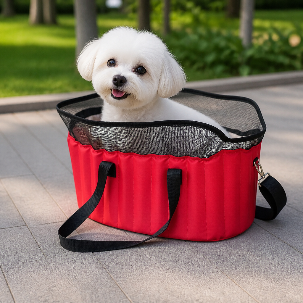 DogBedHouse Adjustable Crossbody & Safety-Belt Travel Carrier