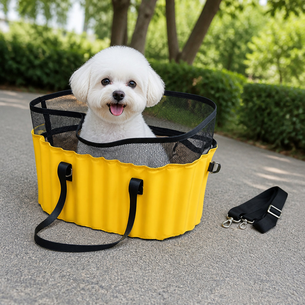 DogBedHouse Adjustable Crossbody & Safety-Belt Travel Carrier