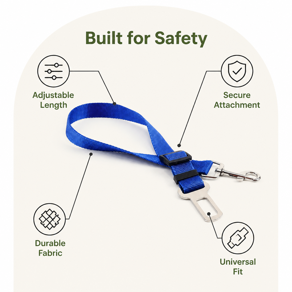 DogBedHouse Adjustable & Durable Pet Car Seat Belt