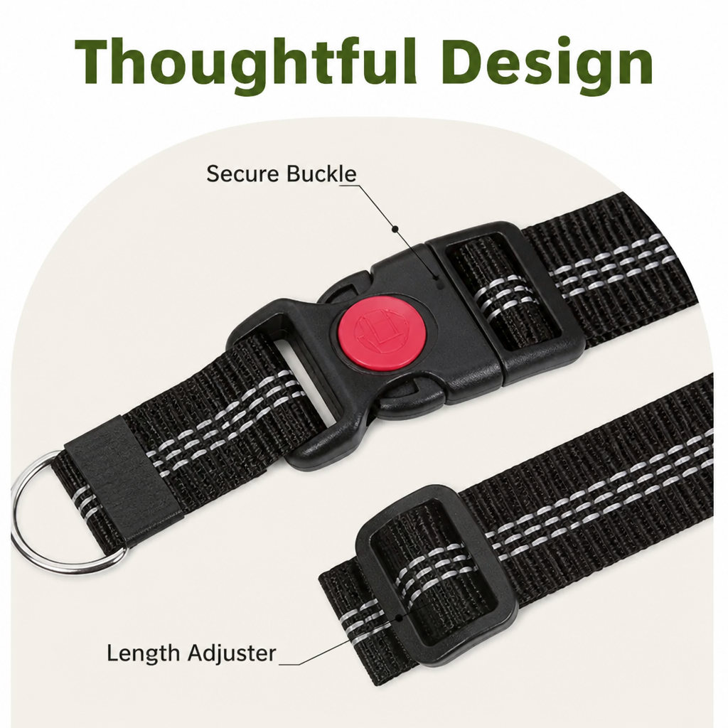 DogBedHouse Adjustable Elastic Bungee Dog Seat Belt