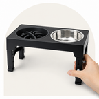 DogBedHouse Adjustable Elevated Double Stainless Steel Bowl Feeder