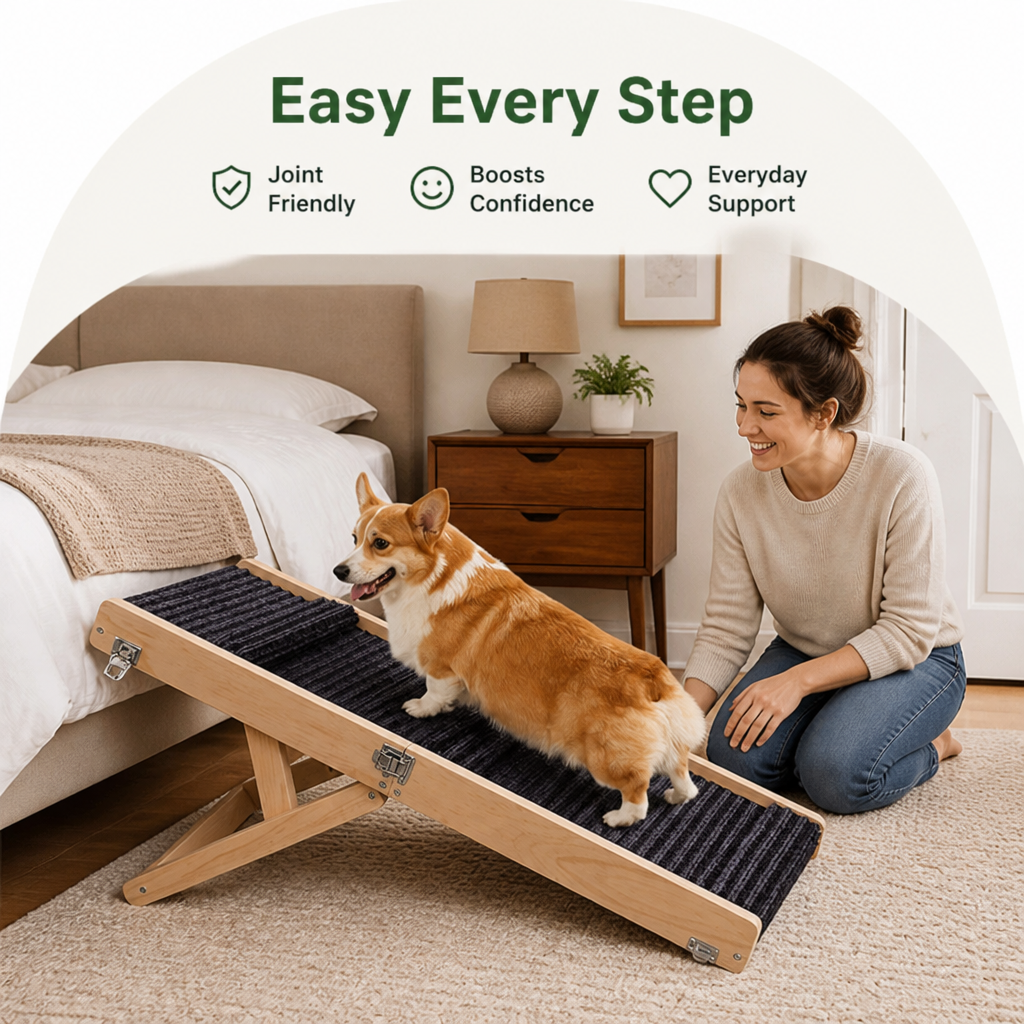 DogBedHouse Adjustable & Foldable Anti-Slip Dog Ramp