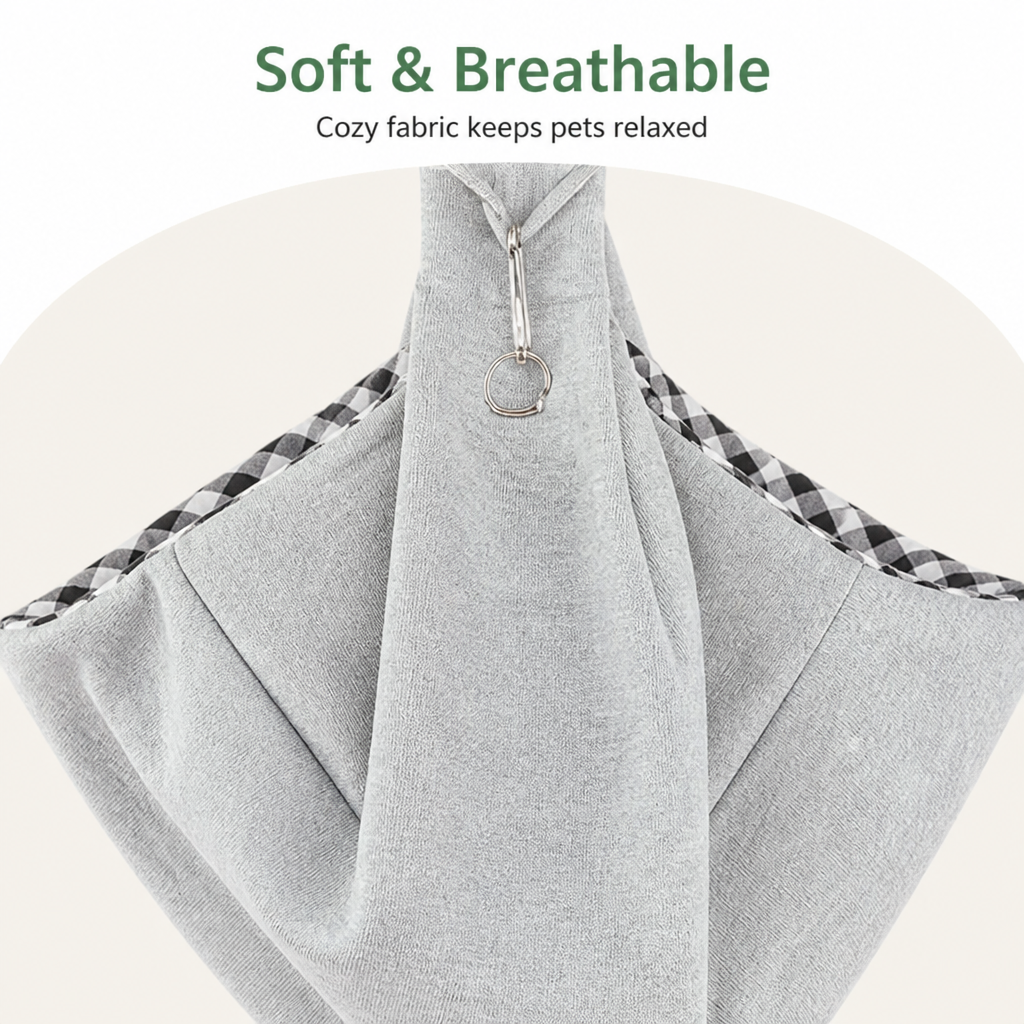 DogBedHouse Adjustable Hands-Free Pet Sling Carrier (Storage Pocket)