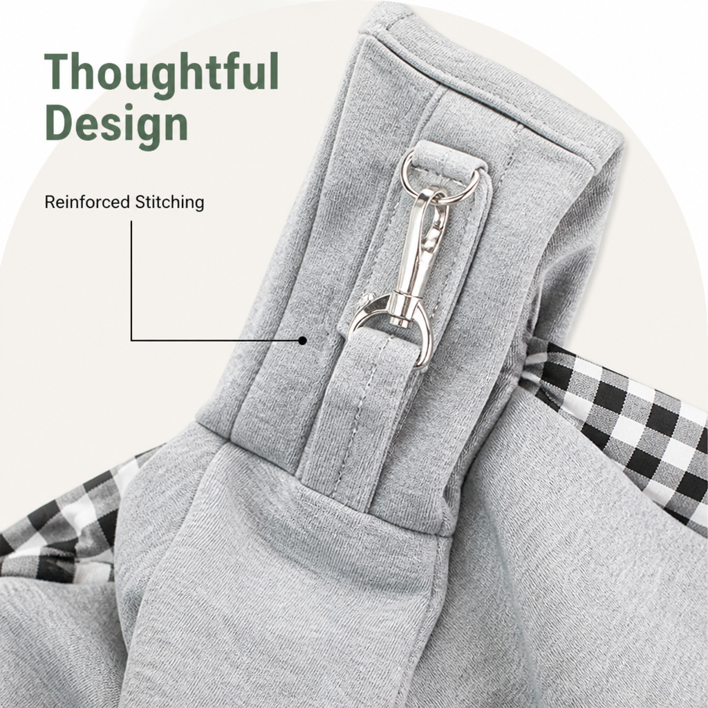 DogBedHouse Adjustable Hands-Free Pet Sling Carrier (Storage Pocket)