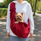 DogBedHouse Adjustable Hands-Free Pet Sling Carrier (Storage Pocket)