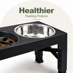 DogBedHouse Adjustable Height Dog Feeder (Double Stainless Bowls)