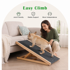 DogBedHouse Adjustable Height Foldable Wood Dog Ramp