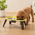 DogBedHouse Adjustable Height & Non-Slip Elevated Pet Feeder (Stainless Steel Bowls)