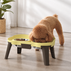 DogBedHouse Adjustable Height & Non-Slip Elevated Pet Feeder (Stainless Steel Bowls)