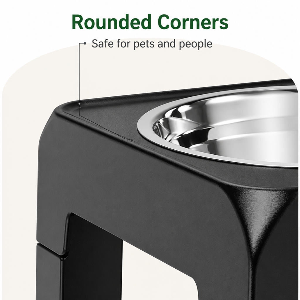 DogBedHouse Adjustable Height Stainless Steel Elevated Dog Feeder (Foldable)