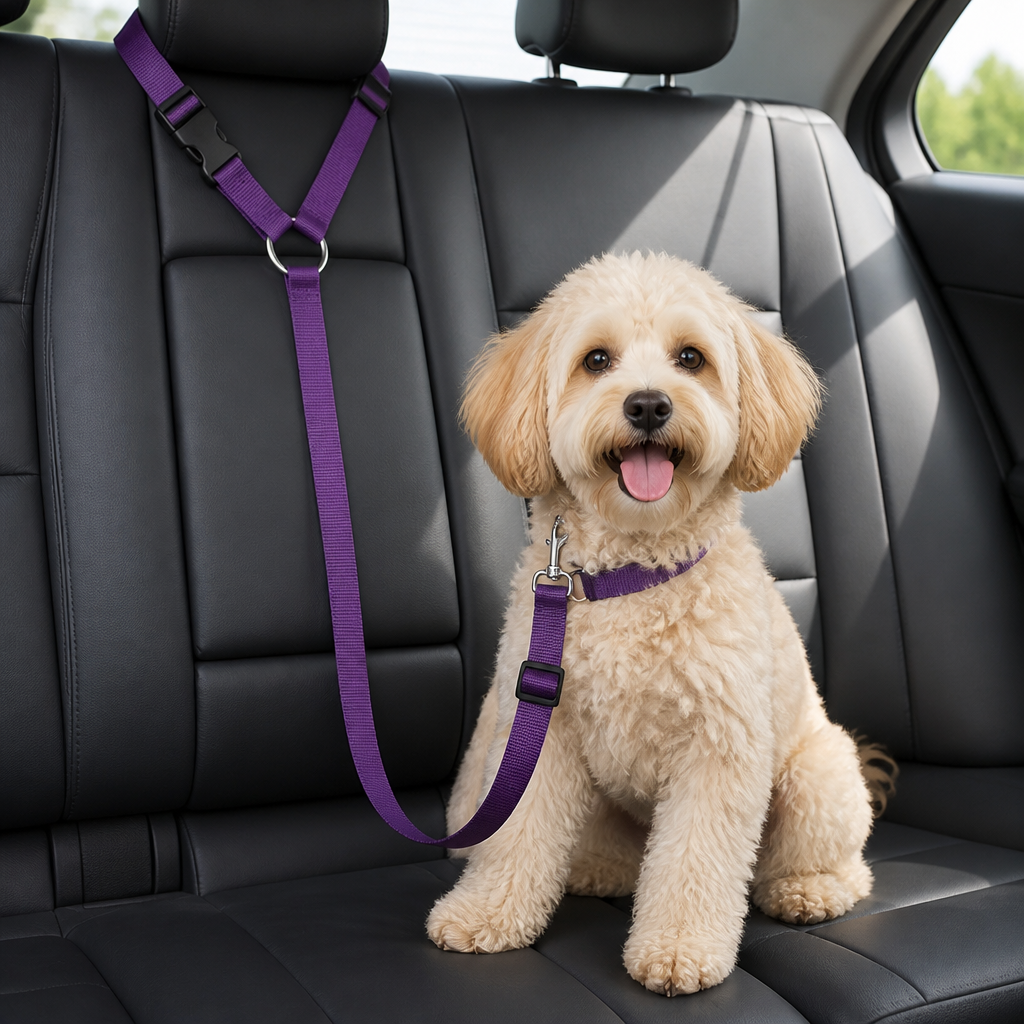 DogBedHouse Adjustable Nylon Headrest Pet Seat Belt