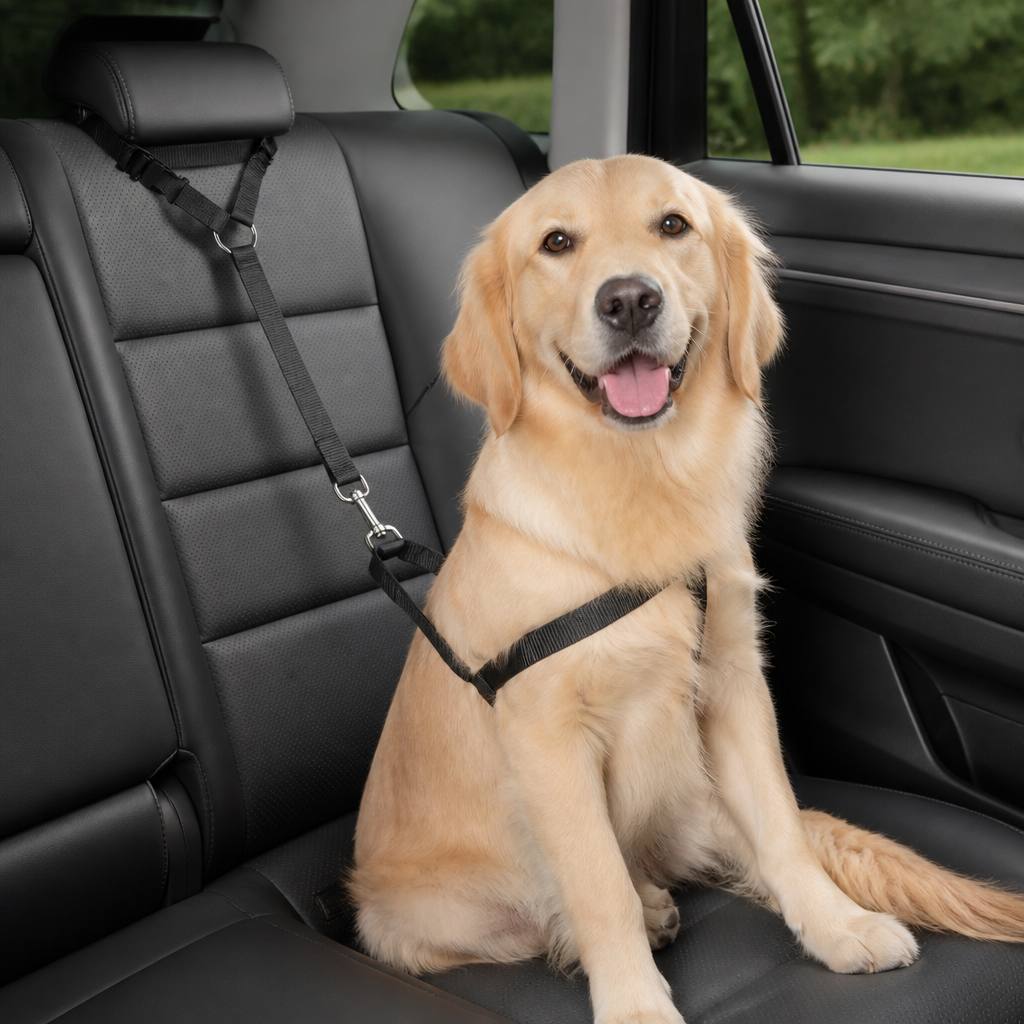 DogBedHouse Adjustable Nylon Headrest Pet Seat Belt