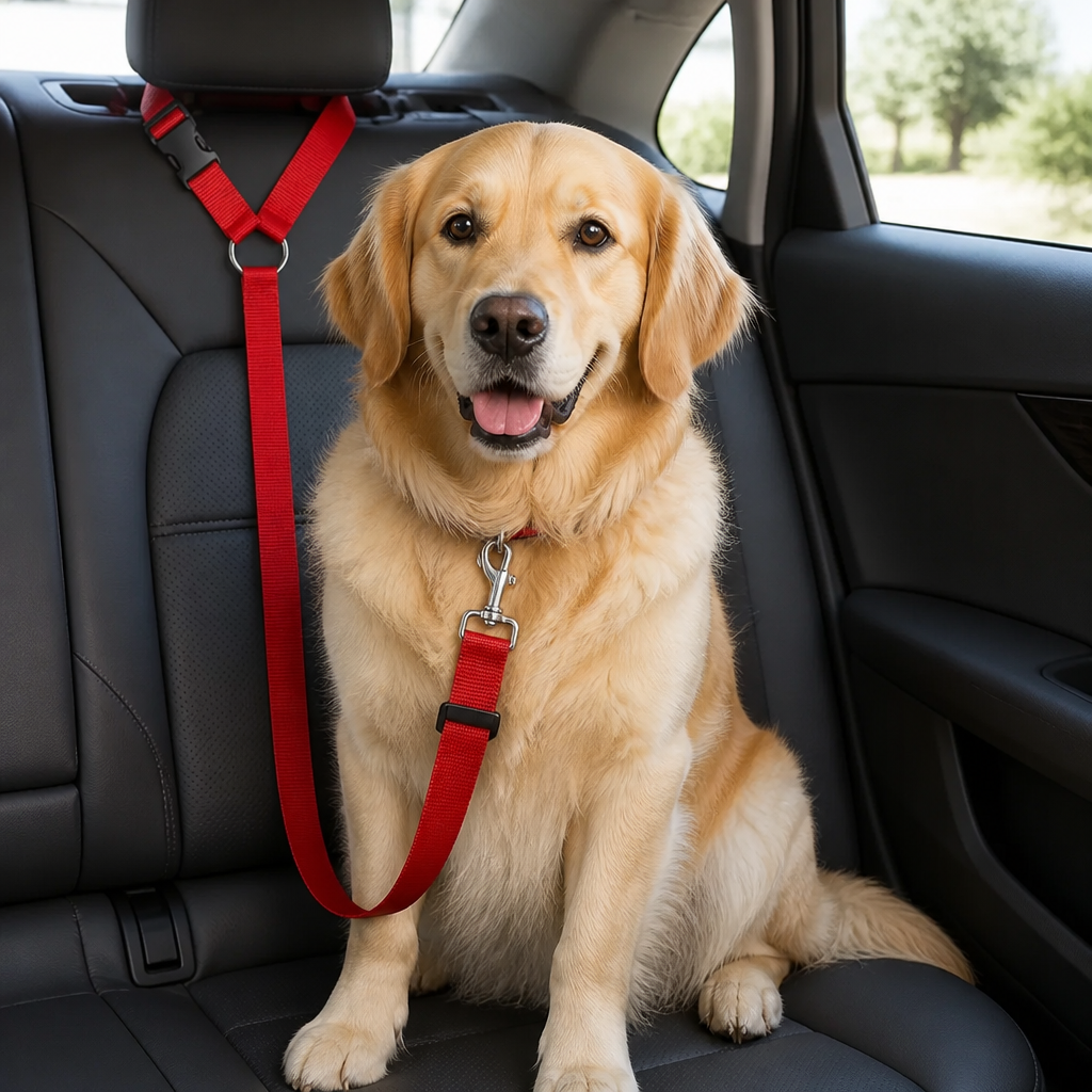 DogBedHouse Adjustable Nylon Headrest Pet Seat Belt