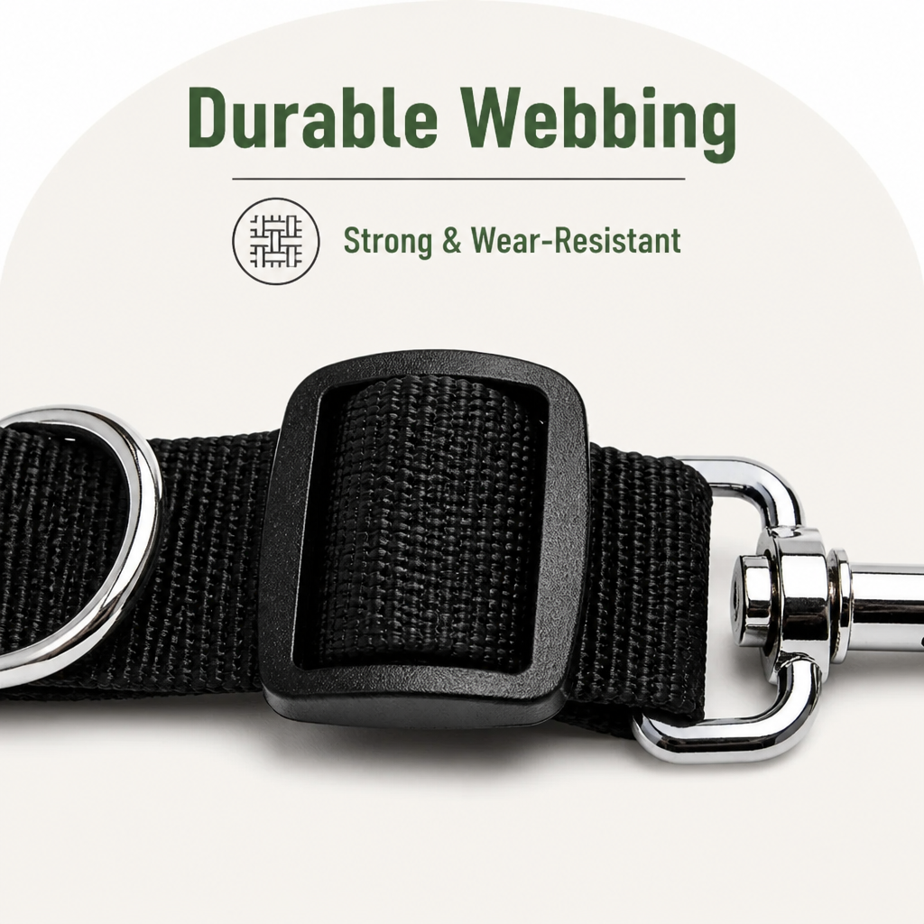 DogBedHouse Adjustable Nylon & Metal Buckle Car Seat Belt