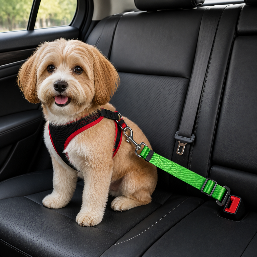 DogBedHouse Adjustable Nylon & Zinc Alloy Car Seat Belt