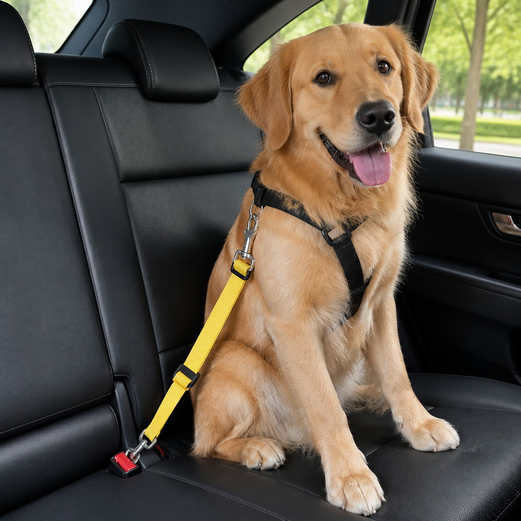 DogBedHouse Adjustable Nylon & Zinc Alloy Car Seat Belt