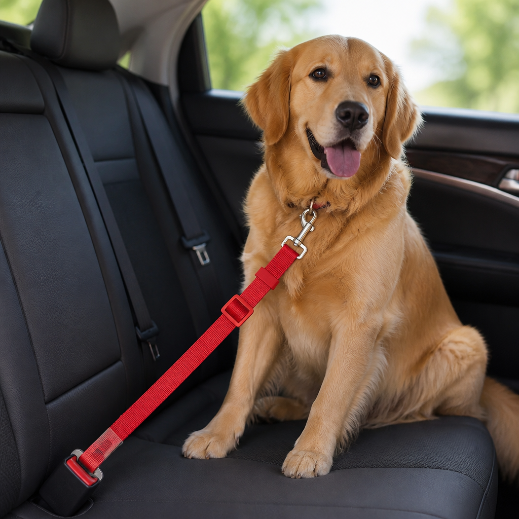 DogBedHouse Adjustable Nylon & Zinc Alloy Car Seat Belt