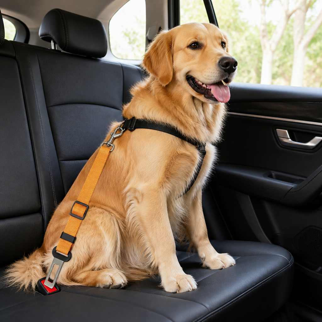 DogBedHouse Adjustable Nylon & Zinc Alloy Car Seat Belt