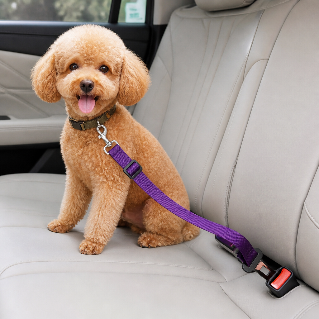 DogBedHouse Adjustable Nylon & Zinc Alloy Car Seat Belt
