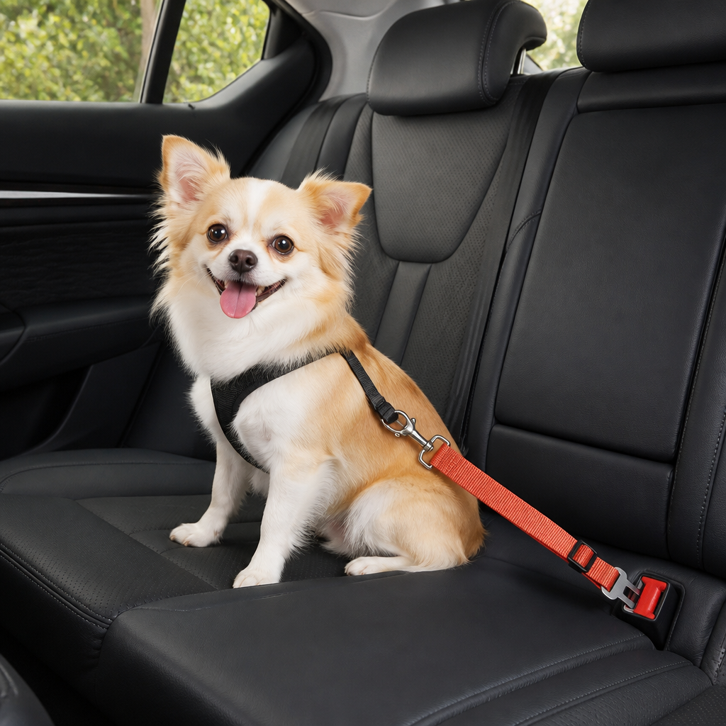 DogBedHouse Adjustable Nylon & Zinc Alloy Car Seat Belt