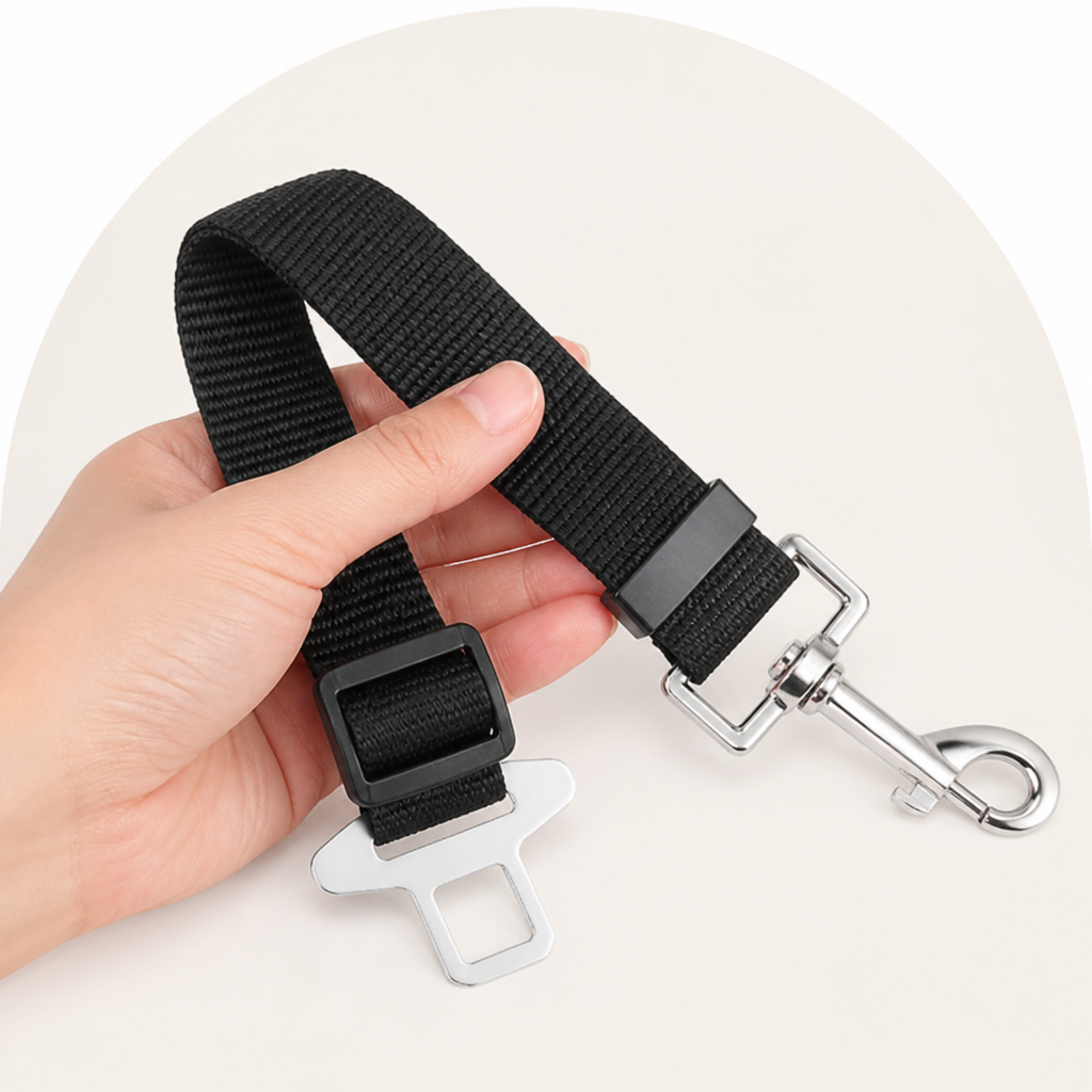 DogBedHouse Adjustable Nylon & Zinc Alloy Car Seat Belt