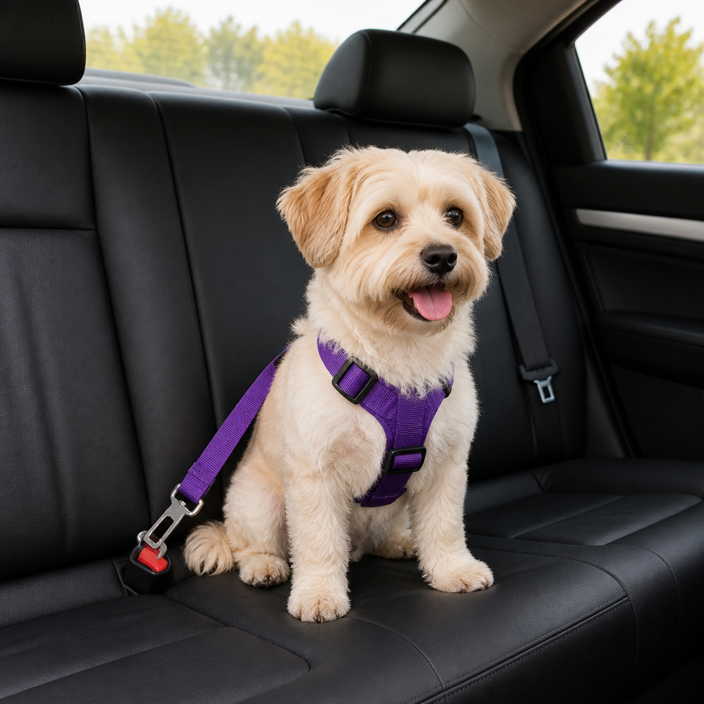 DogBedHouse Adjustable Nylon & Zinc Alloy Car Seat Belt