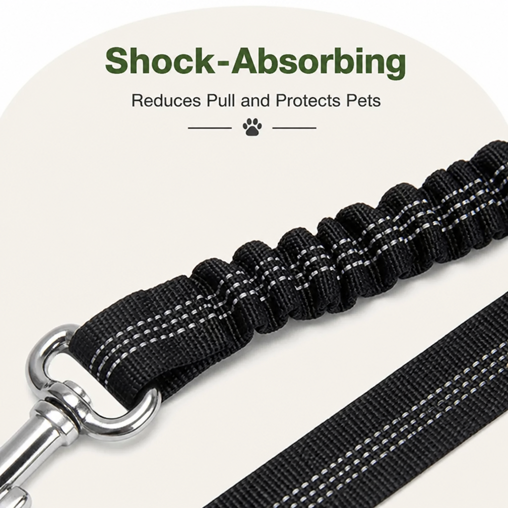 DogBedHouse Adjustable Reflective & Anti-Shock Harness Leash (Seat Tether)