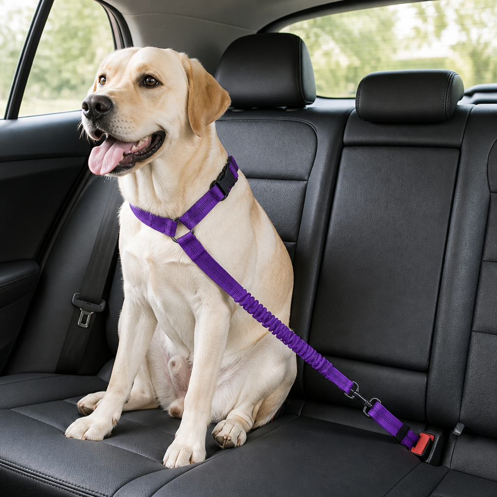 DogBedHouse Adjustable Reflective Quick-Release Car Safety Belt