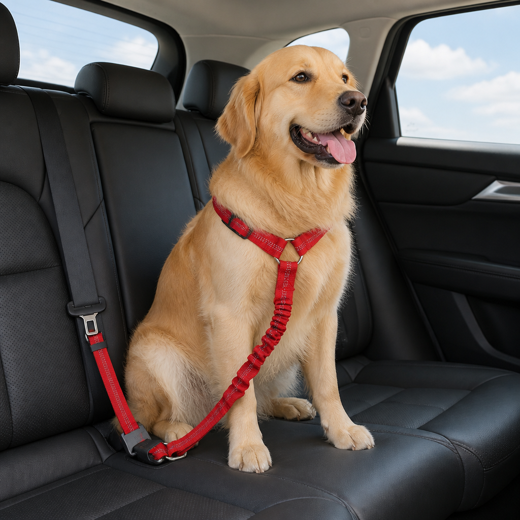 DogBedHouse Adjustable Reflective Quick-Release Car Safety Belt
