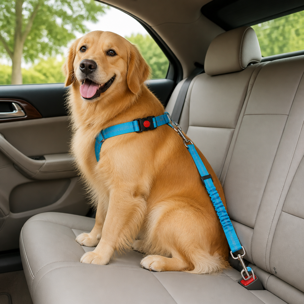 DogBedHouse Adjustable Reflective Quick-Release Car Safety Belt