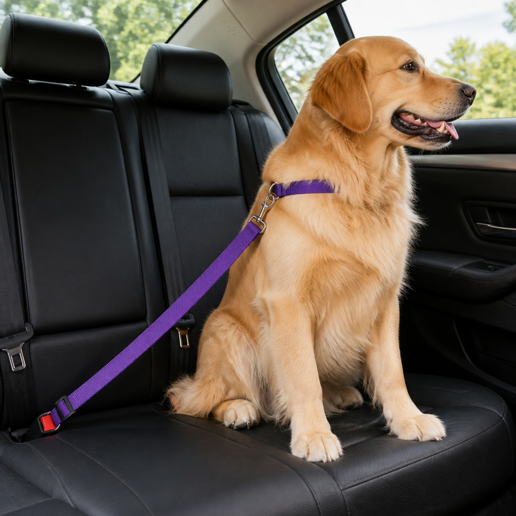 DogBedHouse Adjustable Reflective Quick-Release Car Safety Belt