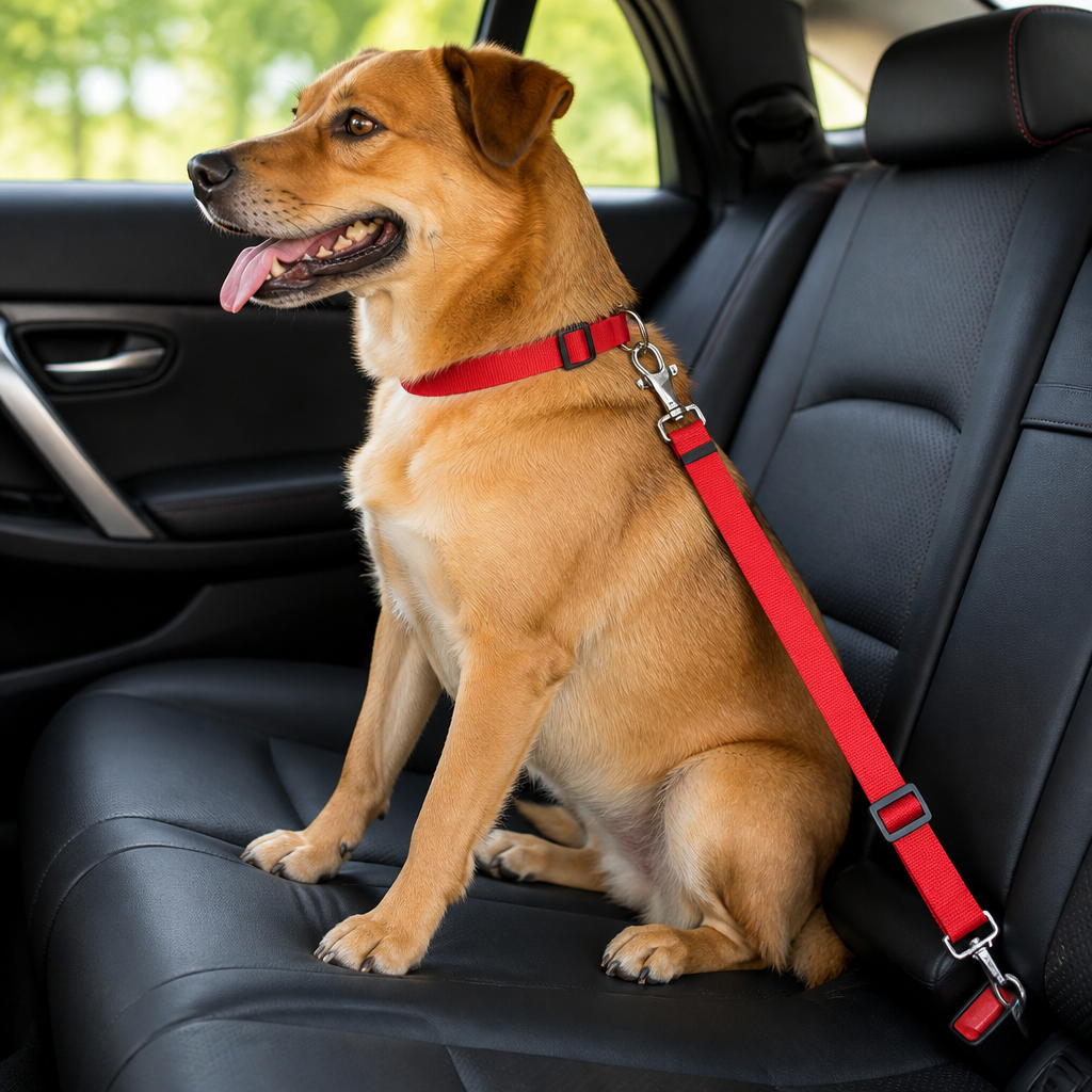 DogBedHouse Adjustable Reflective Quick-Release Car Safety Belt