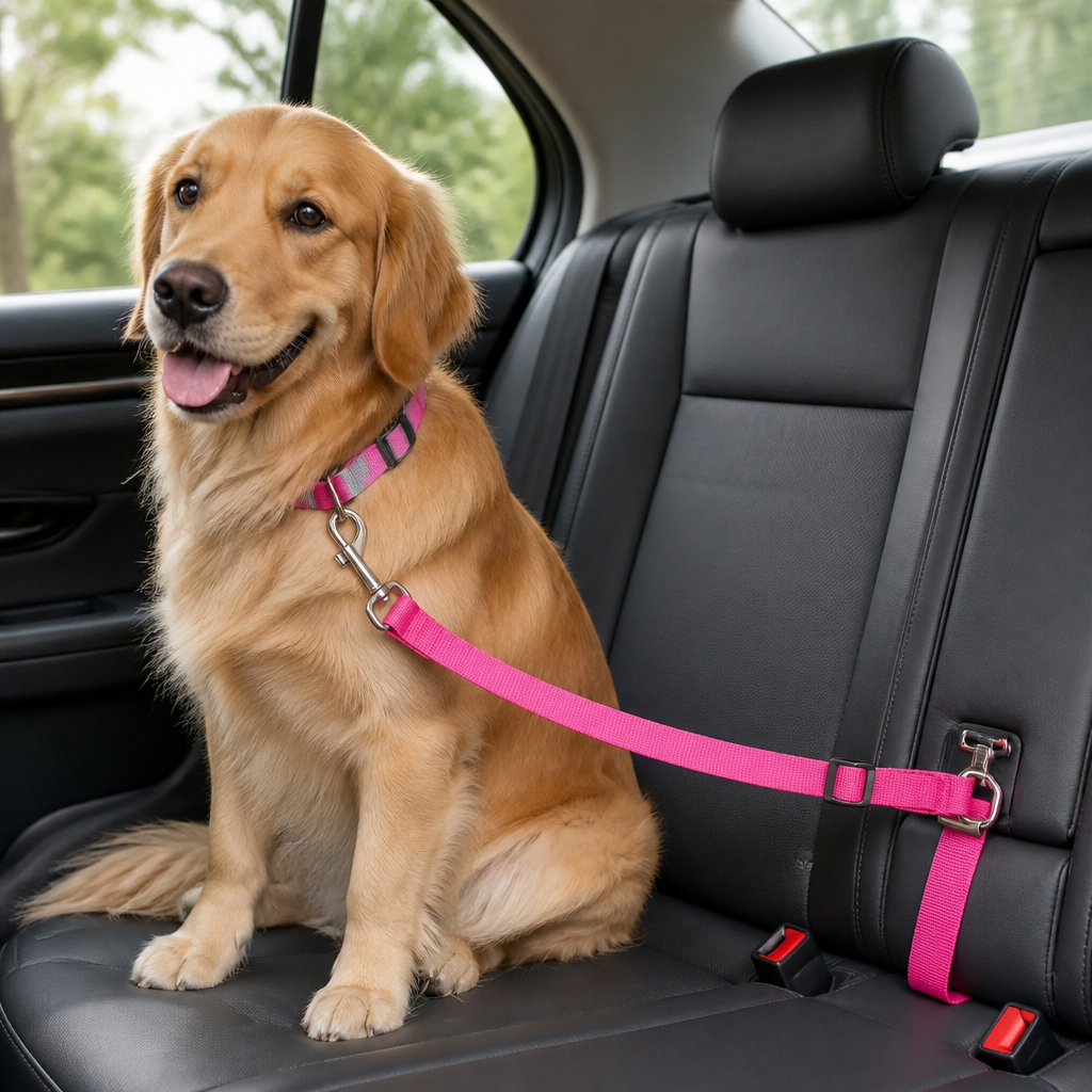 DogBedHouse Adjustable Reflective Quick-Release Car Safety Belt