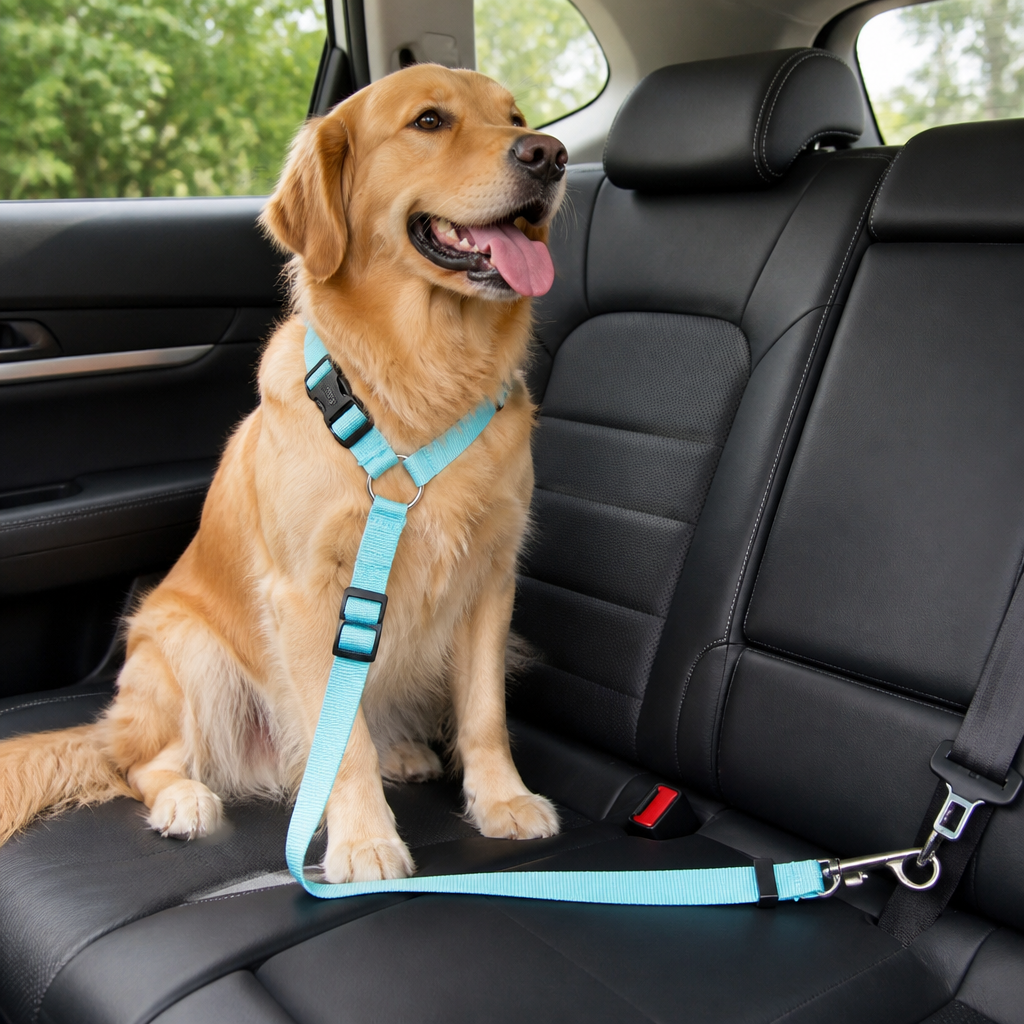 DogBedHouse Adjustable Reflective Quick-Release Car Safety Belt