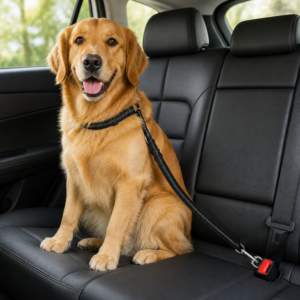 DogBedHouse Adjustable Reflective Quick-Release Car Safety Belt