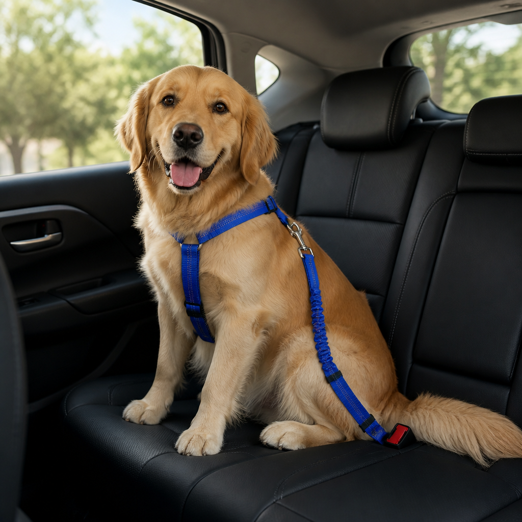 DogBedHouse Adjustable Reflective Quick-Release Car Safety Belt