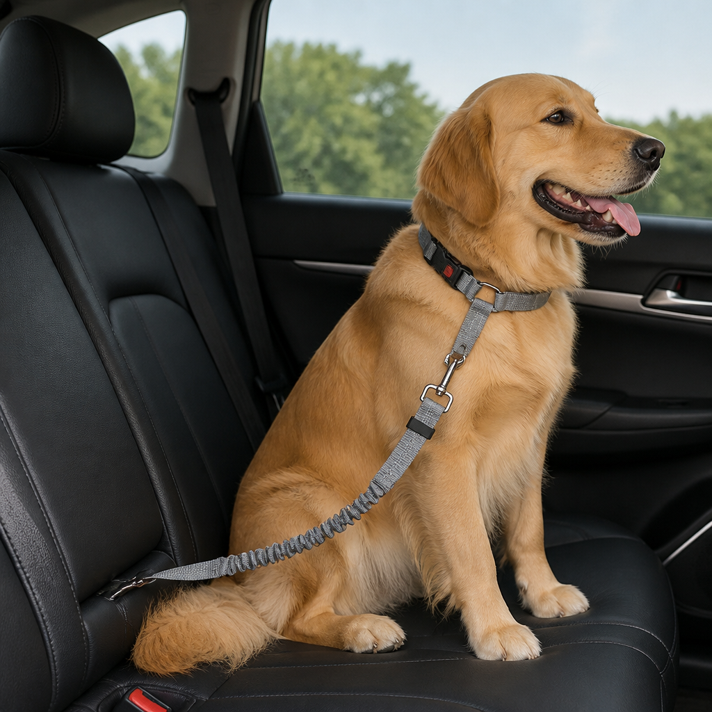 DogBedHouse Adjustable Reflective Quick-Release Car Safety Belt