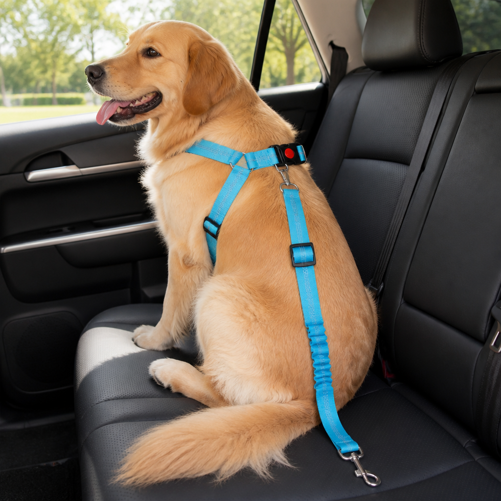 DogBedHouse Adjustable Reflective Quick-Release Car Seat Belt