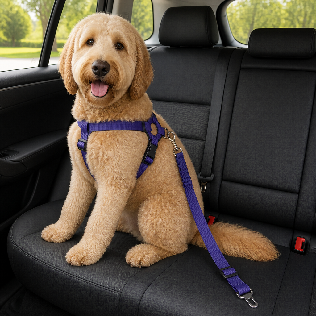 DogBedHouse Adjustable Reflective Quick-Release Car Seat Belt