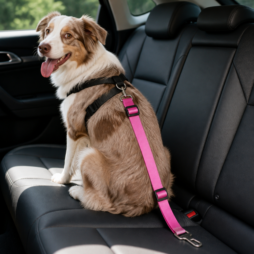 DogBedHouse Adjustable Reflective Quick-Release Car Seat Belt