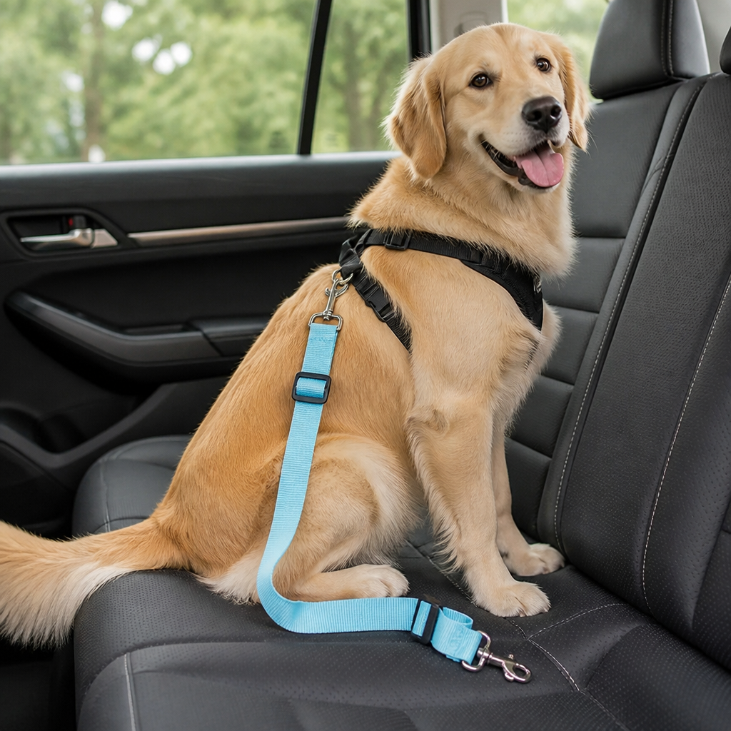 DogBedHouse Adjustable Reflective Quick-Release Car Seat Belt
