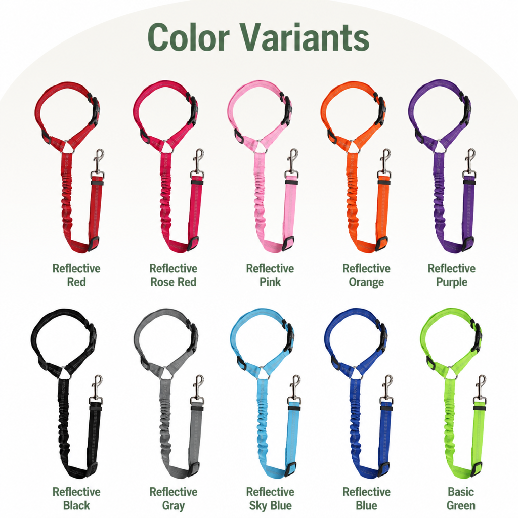 DogBedHouse Adjustable Reflective Quick-Release Car Seat Belt