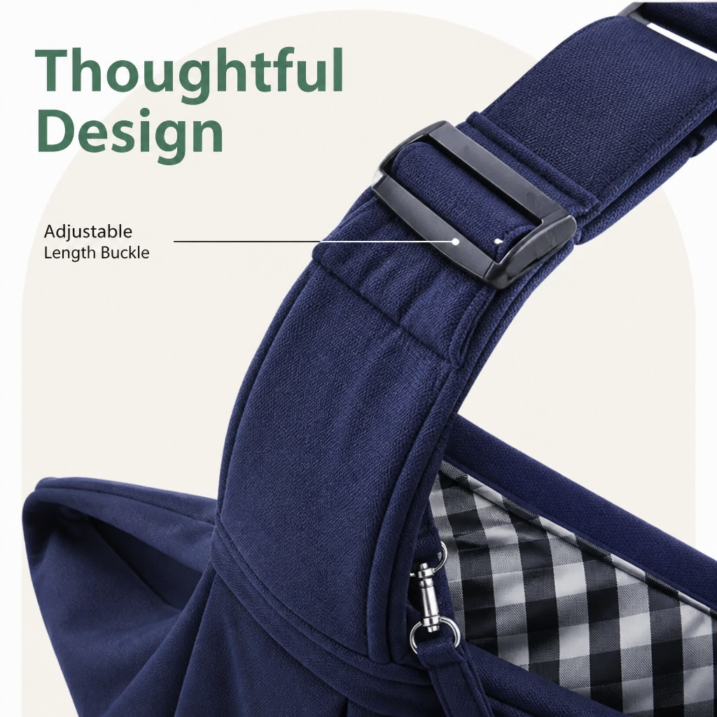 DogBedHouse Adjustable Shoulder Strap & Safety Buckle Sling Carrier
