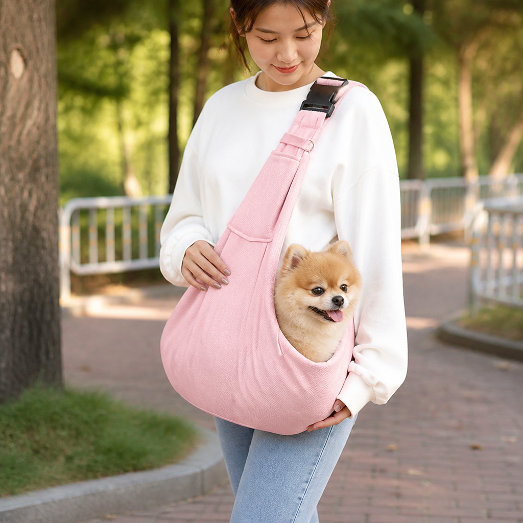DogBedHouse Adjustable Shoulder Strap & Safety Buckle Sling Carrier