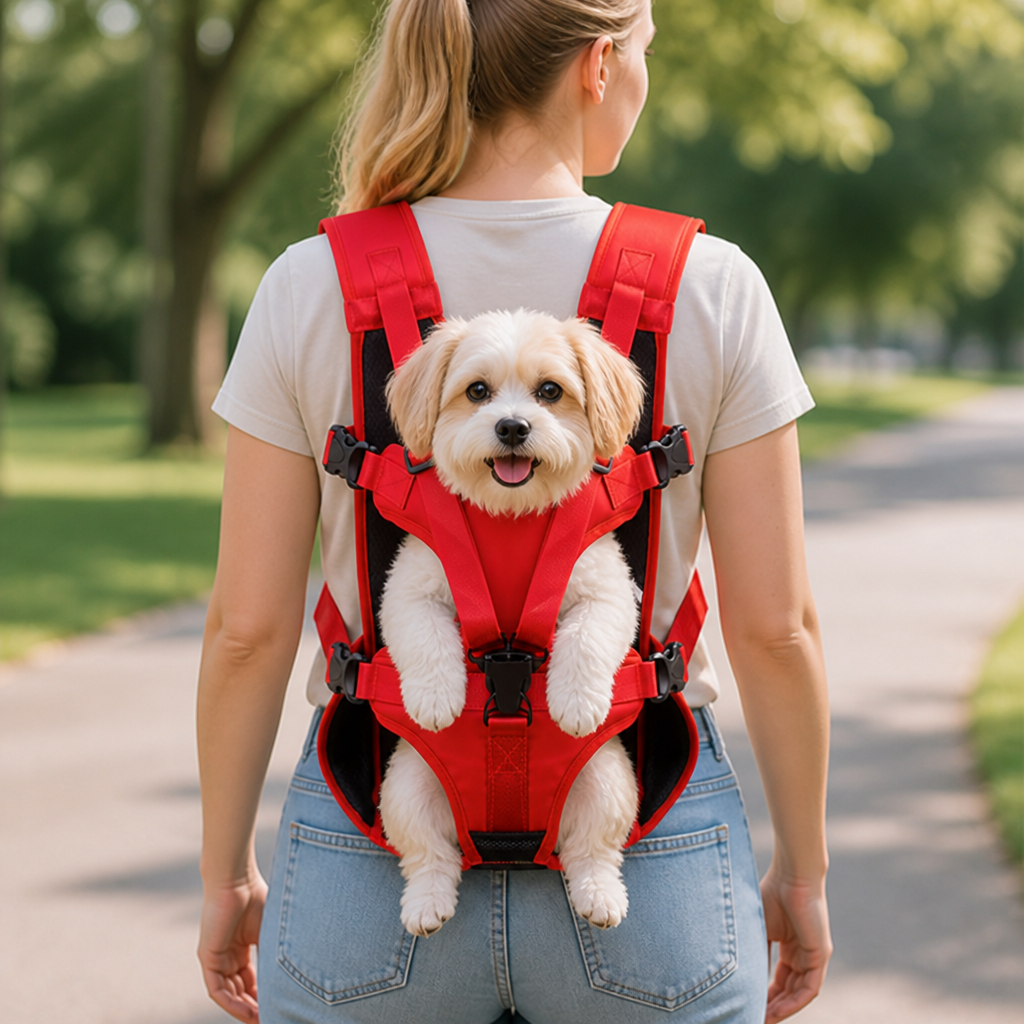 DogBedHouse Adjustable Straps & Breathable Mesh Front Carrier Backpack